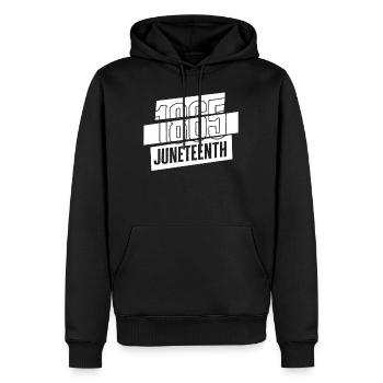Chemise Black Lives Matter, 1865 Juneteenth 2 Tee, - Sweat à capuche Premium bio Homme - noir - Devant - Nico (187cm)