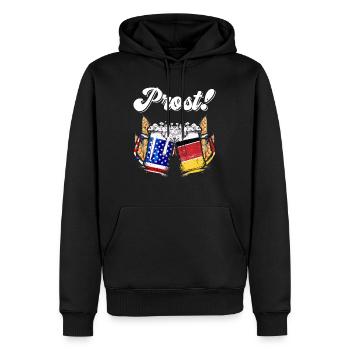 Bière bavaroise, bravo! Chemise Bavière - Sweat à capuche Premium bio Homme - noir - Devant - Nico (187cm)