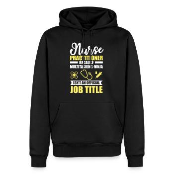 Krankenschwester Praktiker Multitasking-Ninja - Männer Premium Bio Hoodie - Schwarz - Vorne - Nico (187cm)