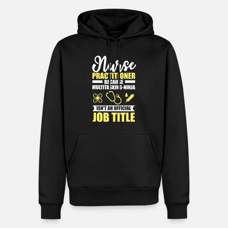 Krankenschwester Praktiker Multitasking-Ninja - Männer Premium Bio Hoodie - Schwarz