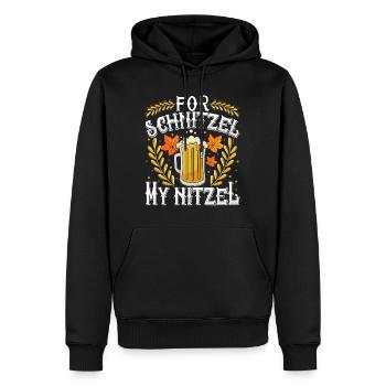 Deutsches Essen For Schnitzel my Nitzel Bierfan - Männer Premium Bio Hoodie - Schwarz - Vorne - Nico (187cm)