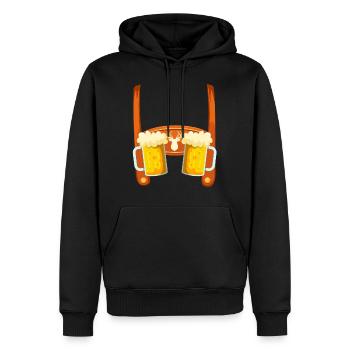 Lederhosen Buveur de bière Chemise Homme - Sweat à capuche Premium bio Homme - noir - Devant - Nico (187cm)