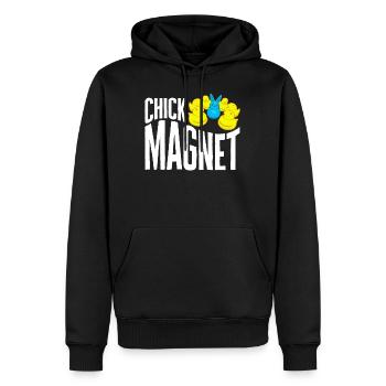 Lizenziertes Shirt, Chick Magnet T-Shirt, mit offiziellem - Männer Premium Bio Hoodie - Schwarz - Vorne - Nico (187cm)