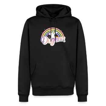 Chemise Dayenu, t-shirt de licorne rain-en-ciel, - Sweat à capuche Premium bio Homme - noir - Devant - Nico (187cm)