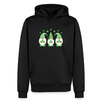 Gnomes barbus de la diversité de la Saint-Patrick - Sweat à capuche Premium bio Homme - noir - Devant - Nico (187cm)