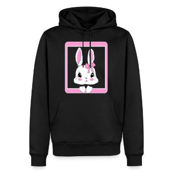 Chemise de Pâques, chemise de Pâques filles Dames Enfants - Sweat à capuche Premium bio Homme - noir - Devant - Nico (187cm)