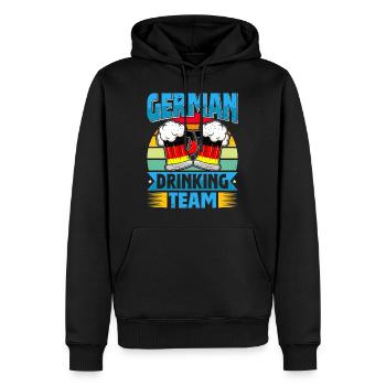 German Drinking Team Bierfan - Männer Premium Bio Hoodie - Schwarz - Vorne - Nico (187cm)