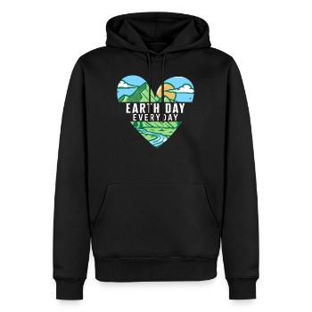 Earth Shirt, Earth Day Everyday Tee, Gift For - Men’s Premium Organic Hoodie - black - Front - Nico (187cm)