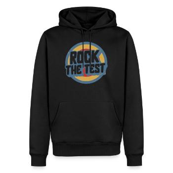 Test Day Shirt, Rock The Test Tee, Test Do Not - Men’s Premium Organic Hoodie - black - Front - Nico (187cm)