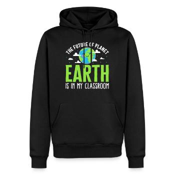Earth Shirt, Die Zukunft Des Planeten Erde Liegt In Meinem - Männer Premium Bio Hoodie - Schwarz - Vorne - Nico (187cm)