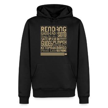 Chemise Indonésie, t-shirt préféré de la cuisine indonésienne - Sweat à capuche Premium bio Homme - noir - Devant - Nico (187cm)