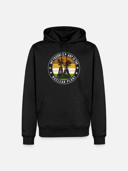 Engineer Shirt, mein Favorit ist das Kernkraftwerk - Männer Premium Bio Hoodie - Schwarz