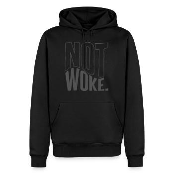 Anti Woke Shirt, Not Woke Vintage Tee, Republican - Men’s Premium Organic Hoodie - black - Front - Nico (187cm)