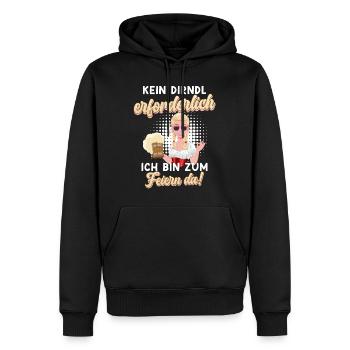 No dirndl required to celebrate - Men’s Premium Organic Hoodie - black - Front - Nico (187cm)