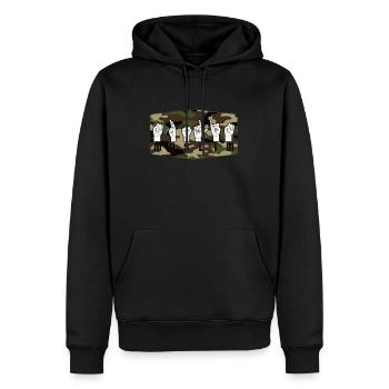 Gebärdensprach-Shirt, muslimisches T-Shirt, Gehörlosenbewusstsein - Männer Premium Bio Hoodie - Schwarz - Vorne - Nico (187cm)