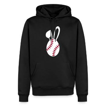 Cute Baseball Egg - Baseball Easter - Men’s Premium Organic Hoodie - black - Front - Nico (187cm)