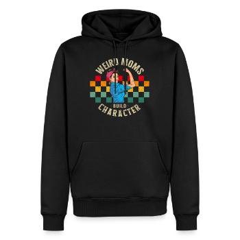 mutter shirt, seltsame mütter bauen charakter stark - Männer Premium Bio Hoodie - Schwarz - Vorne - Nico (187cm)