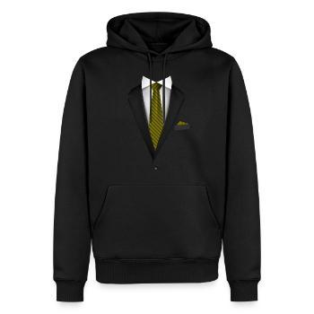 Tuxedo avec une cravate pour les mariages et spéciaux - Sweat à capuche Premium bio Homme - noir - Devant - Nico (187cm)