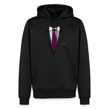 Tuxedo avec une cravate pour les mariages et spéciaux - Sweat à capuche Premium bio Homme - noir - Devant - Nico (187cm)