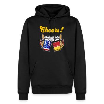 Bière bavaroise, bravo! Chemise Bavière - Sweat à capuche Premium bio Homme - noir - Devant - Nico (187cm)