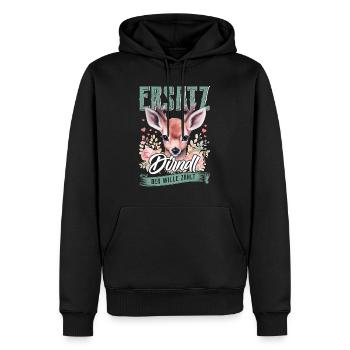 Trachten Frauen Ersatz Dirndl Shirt - Männer Premium Bio Hoodie - Schwarz - Vorne - Nico (187cm)