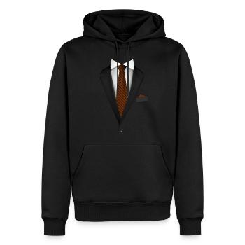 Tuxedo avec une cravate pour les mariages et spéciaux - Sweat à capuche Premium bio Homme - noir - Devant - Nico (187cm)
