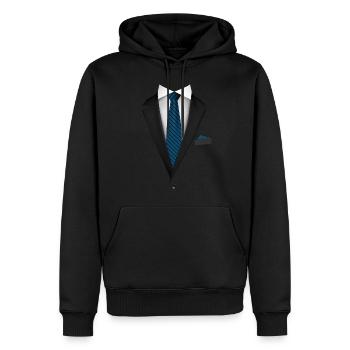Tuxedo avec une cravate pour les mariages et spéciaux - Sweat à capuche Premium bio Homme - noir - Devant - Nico (187cm)