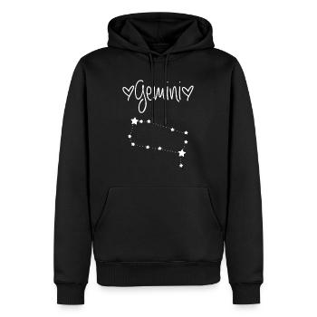 Zwillinge Sternzeichen Horoskop Astrologie Mai Juni - Männer Premium Bio Hoodie - Schwarz - Vorne - Nico (187cm)
