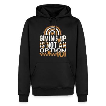 In Vitro Fertilization Shirt, Giving Up Is Not An - Men’s Premium Organic Hoodie - black - Front - Nico (187cm)
