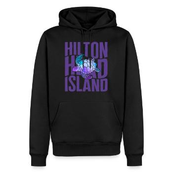 South Carolina Hemd, Hilton Head Island Turtle - Männer Premium Bio Hoodie - Schwarz - Vorne - Nico (187cm)
