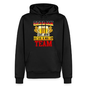 German Drinking Team Biertrinker Deutschland - Männer Premium Bio Hoodie - Schwarz - Vorne - Nico (187cm)