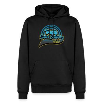 Sonnenfinsternis T-Shirt, Totality Sonnenfinsternis 04 08 - Männer Premium Bio Hoodie - Schwarz - Vorne - Nico (187cm)