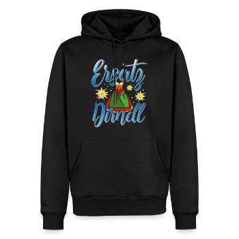 Trachten Frauen Ersatz Dirndl Shirt - Männer Premium Bio Hoodie - Schwarz - Vorne - Nico (187cm)