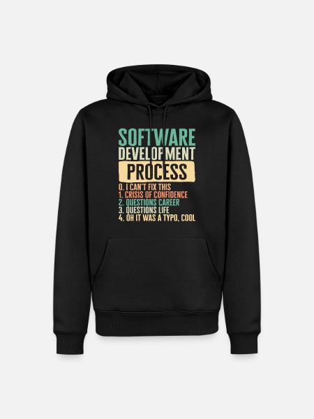 Programmierer-Shirt, I Software-Entwicklungsprozess - Männer Premium Bio Hoodie - Schwarz