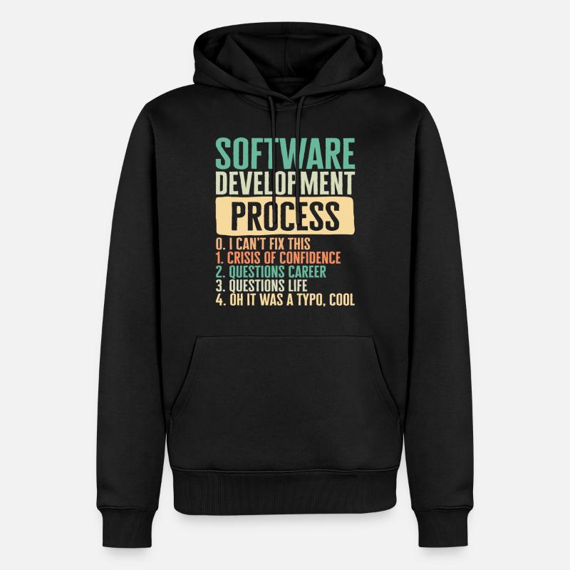 Programmierer-Shirt, I Software-Entwicklungsprozess - Männer Premium Bio Hoodie - Schwarz