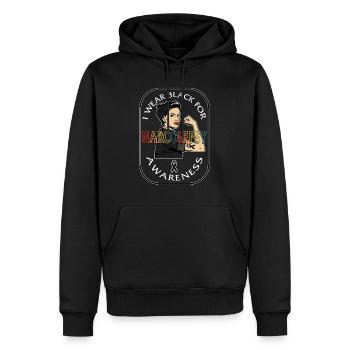 Narkolepsie-Bewusstseins-Shirt, ich trage Schwarz für - Männer Premium Bio Hoodie - Schwarz - Vorne - Nico (187cm)