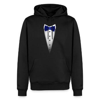 Conception de smoking avec nœud papillon pour les mariages et - Sweat à capuche Premium bio Homme - noir - Devant - Nico (187cm)
