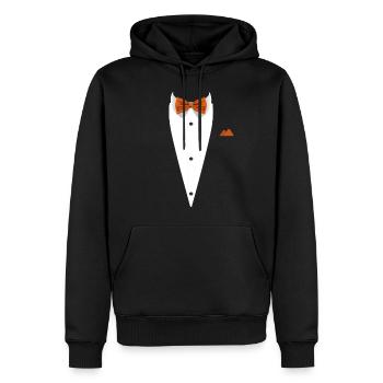 Conception de smoking avec nœud papillon pour les mariages et - Sweat à capuche Premium bio Homme - noir - Devant - Nico (187cm)