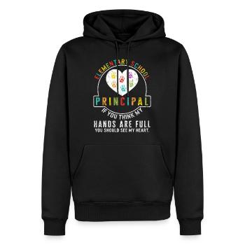 Schulleiter Hemd, Grundschuldirektor Wenn - Männer Premium Bio Hoodie - Schwarz - Vorne - Nico (187cm)