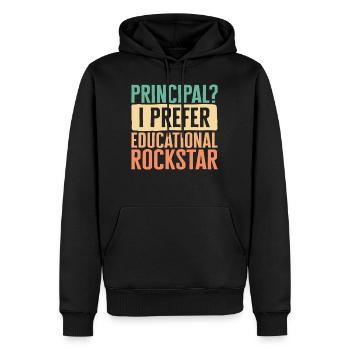 Principal Shirt, Principal Ich bevorzuge Pädagogisch - Männer Premium Bio Hoodie - Schwarz - Vorne - Nico (187cm)