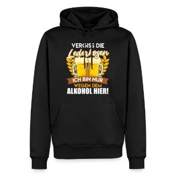 Bayern Vergiss die Lederhosen Bin wegen Alkohol - Männer Premium Bio Hoodie - Schwarz - Vorne - Nico (187cm)