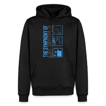 Lustiges Sweatshirt für Krankenschwestern, The Symphony - Männer Premium Bio Hoodie - Schwarz - Vorne - Nico (187cm)