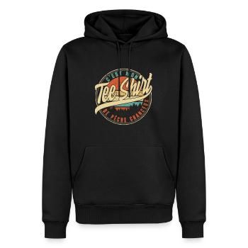 C'est Mon Tee Shirt De Pêche Chanceux Humour T - Men’s Premium Organic Hoodie - black - Front - Nico (187cm)