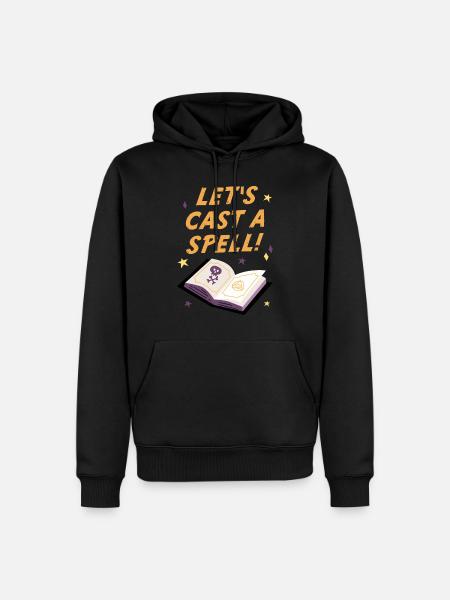 Lets cast a spell, Halloween - Men’s Premium Organic Hoodie - black