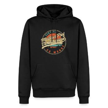 Certifié Meilleur Prof De Musique Du Monde Humour - Men’s Premium Organic Hoodie - black - Front - Nico (187cm)