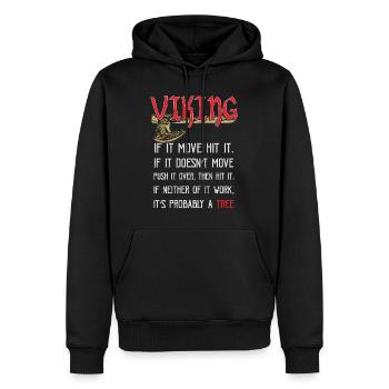 Wikinger Fan Geschenk Barbarben Wikinger Krieger - Männer Premium Bio Hoodie - Schwarz - Vorne - Nico (187cm)