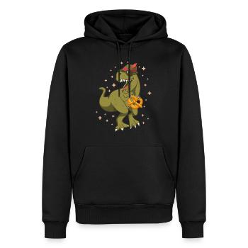Bretzels Dinosaures Bavarois - Sweat à capuche Premium bio Homme - noir - Devant - Nico (187cm)