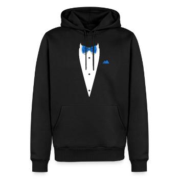 Conception de smoking avec nœud papillon pour les mariages et - Sweat à capuche Premium bio Homme - noir - Devant - Nico (187cm)