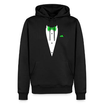 Conception de smoking avec nœud papillon pour les mariages et - Sweat à capuche Premium bio Homme - noir - Devant - Nico (187cm)