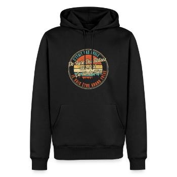 C'était Pas Drôle De Faire Des Bêtises Tout Seul - Men’s Premium Organic Hoodie - black - Front - Nico (187cm)